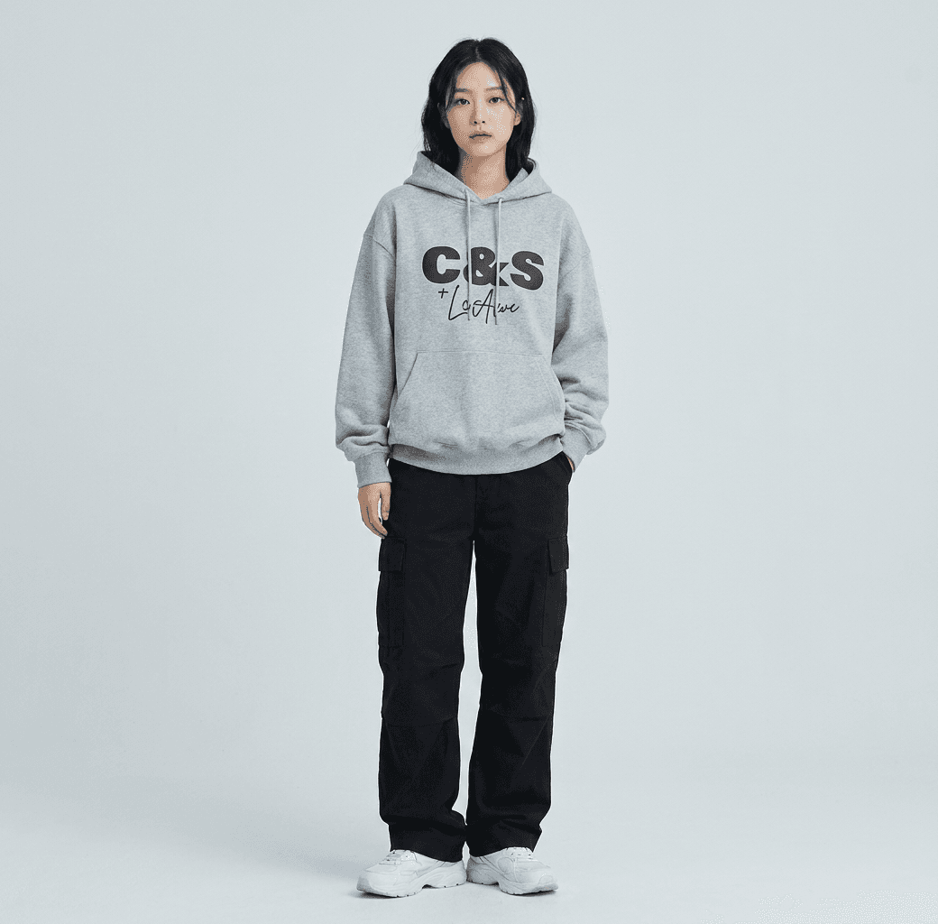 고양이와 스프 스퀘어 후디 그레이