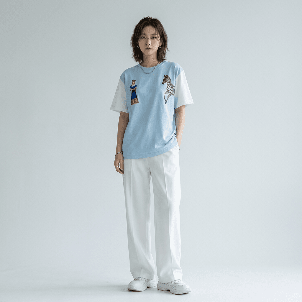 JAEYI-P TSHIRT skyblue